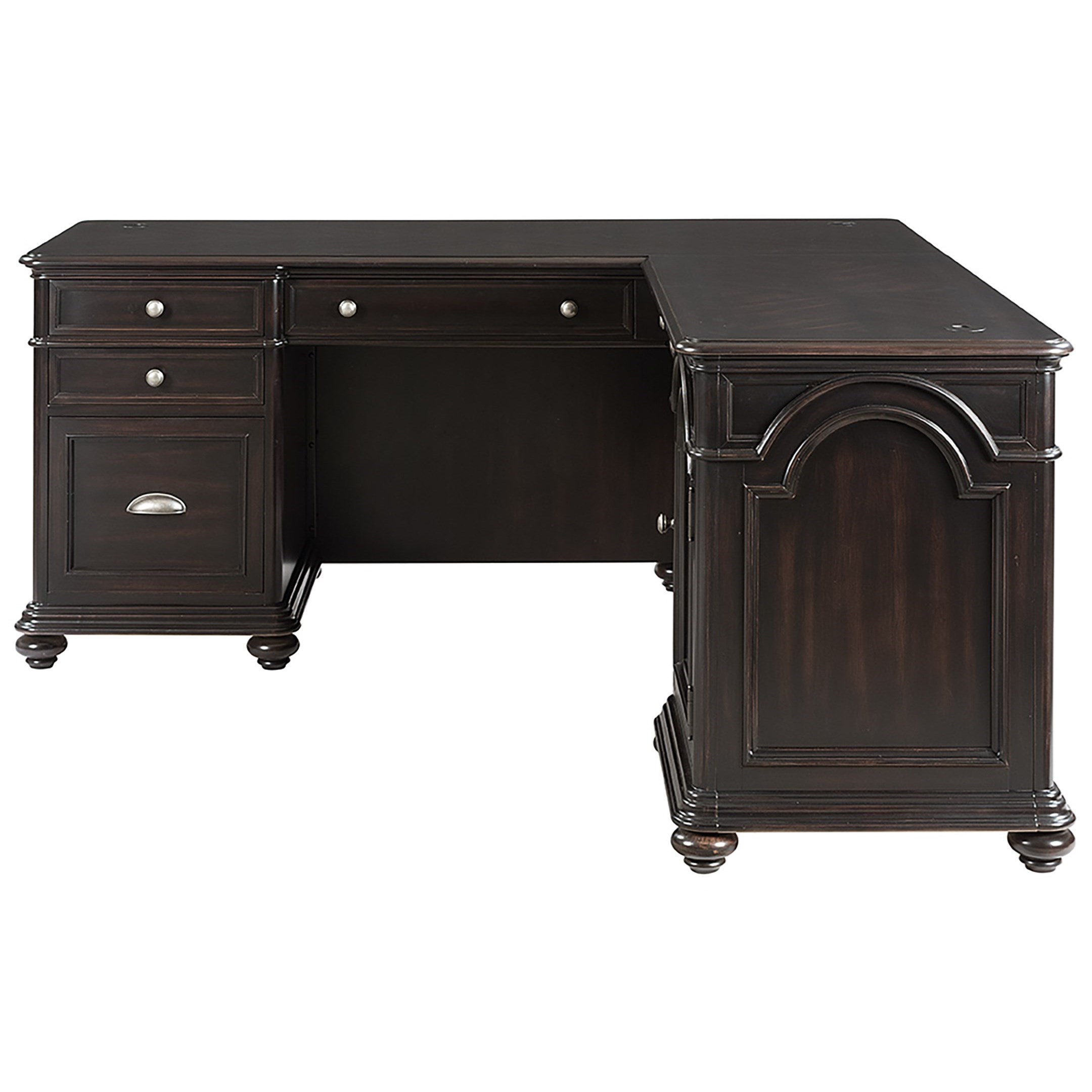 Riverside l discount shaped desk
